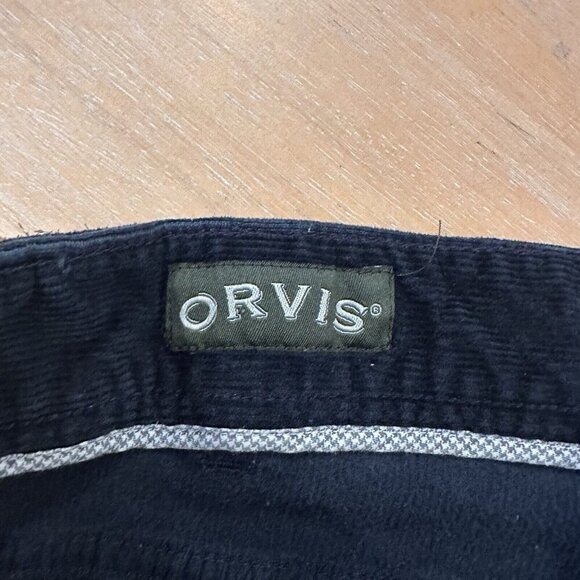 Orvis Corduroy Pants Mens 42Wx30L Navy 5 Pocket Classic Straight Leg Trousers - Picture 8 of 12